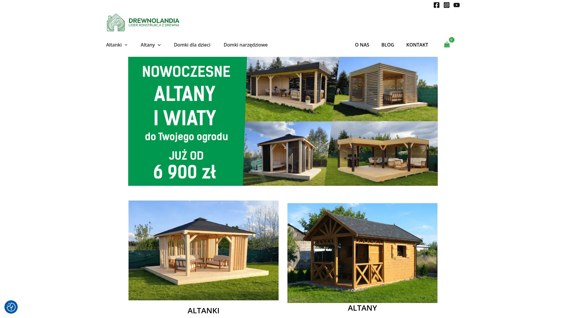 Zrzut ekranu domekialtanka.pl