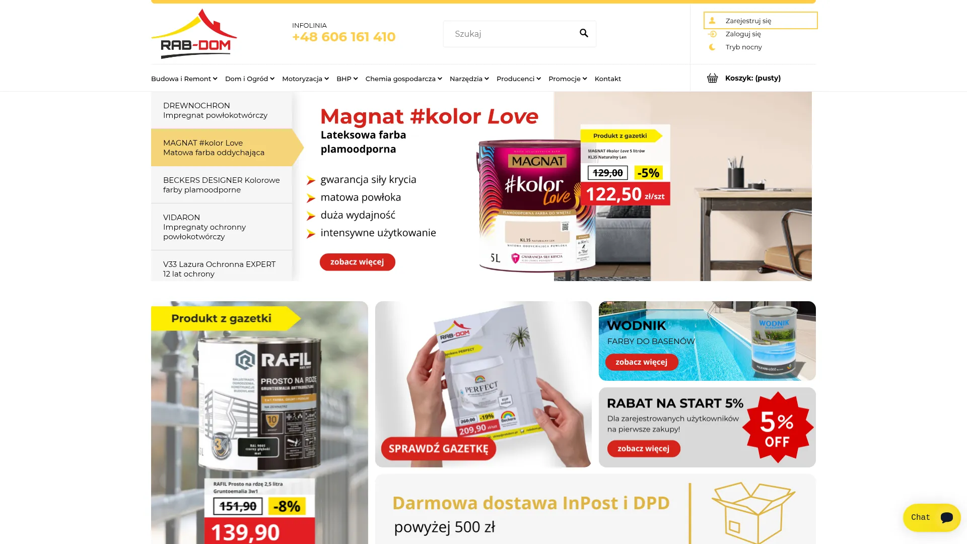 Zrzut ekranu www.rabdom.pl