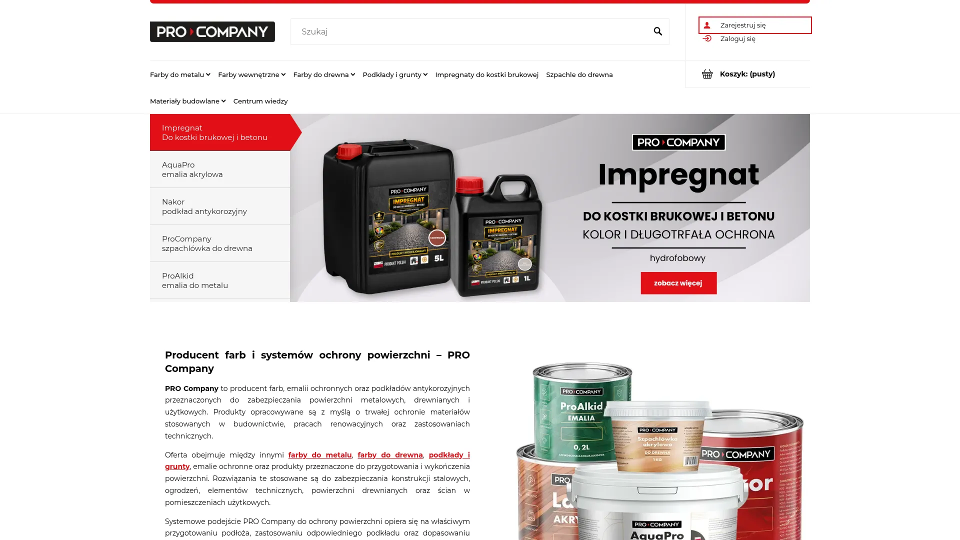 Zrzut ekranu sklep.procompany.pl