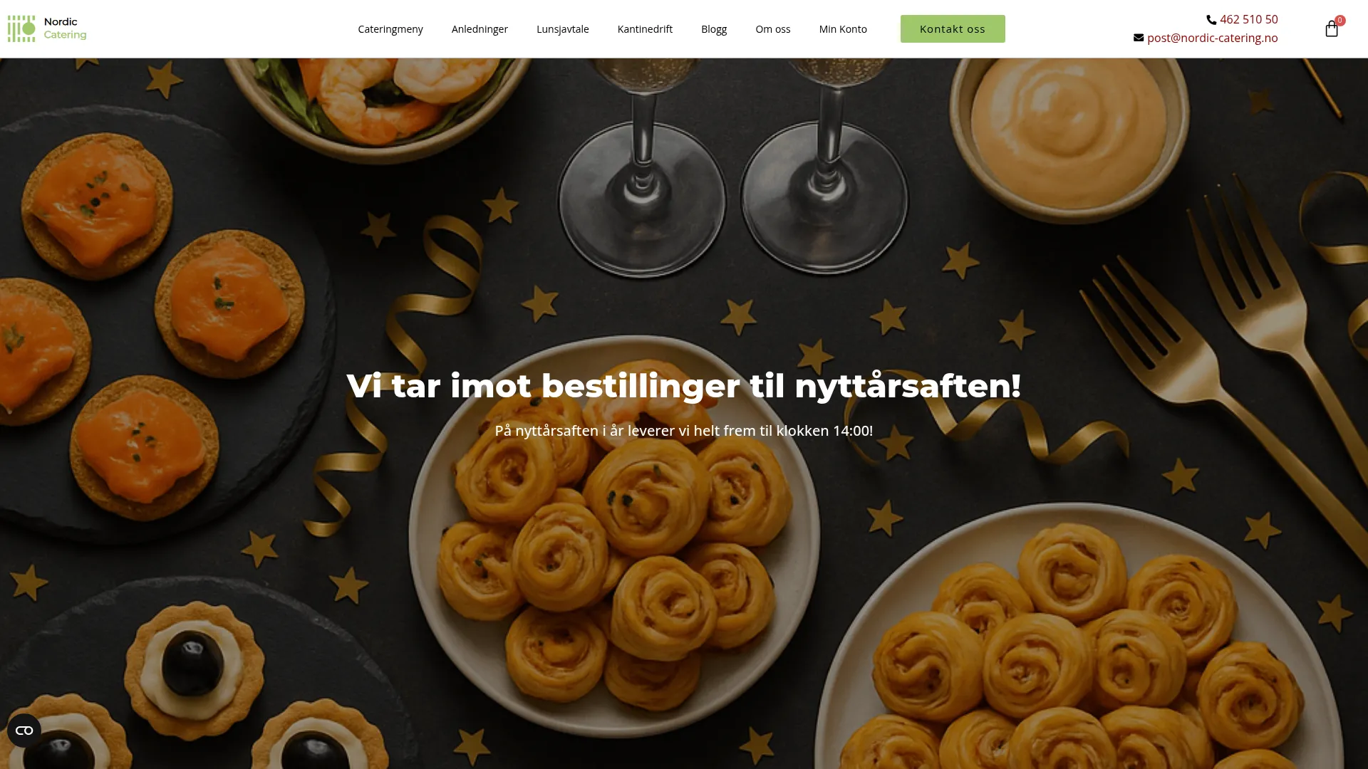 Zrzut ekranu www.nordic-catering.no